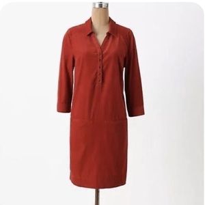 Anthropologie Odille corduroy shift dress size 10